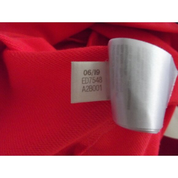 Adidas Sweatshirt Womens Size XL Neon Pink Coral red Trefoil crew neck - Picture 11 of 11